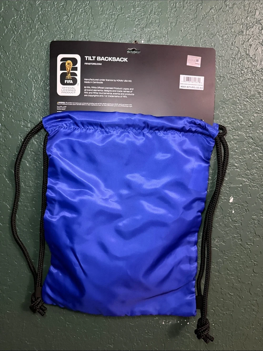 NEW! FIFA World Cup 2026 USA Design Drawstring Backpack Official Licensed